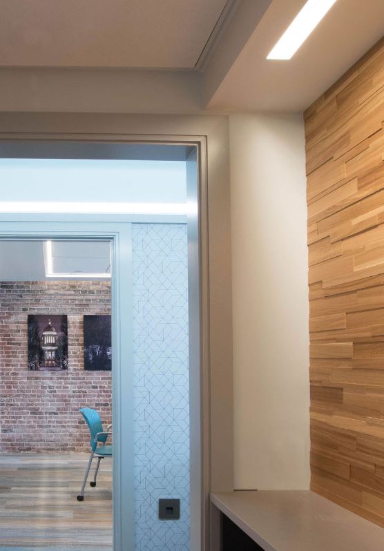 Fluxwerx Notch asymmetric accents textured wood wall